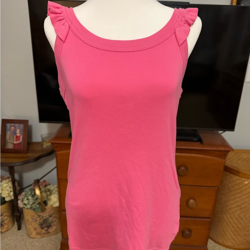 Lilly Pulitzer Pink Ruffle Tank Top